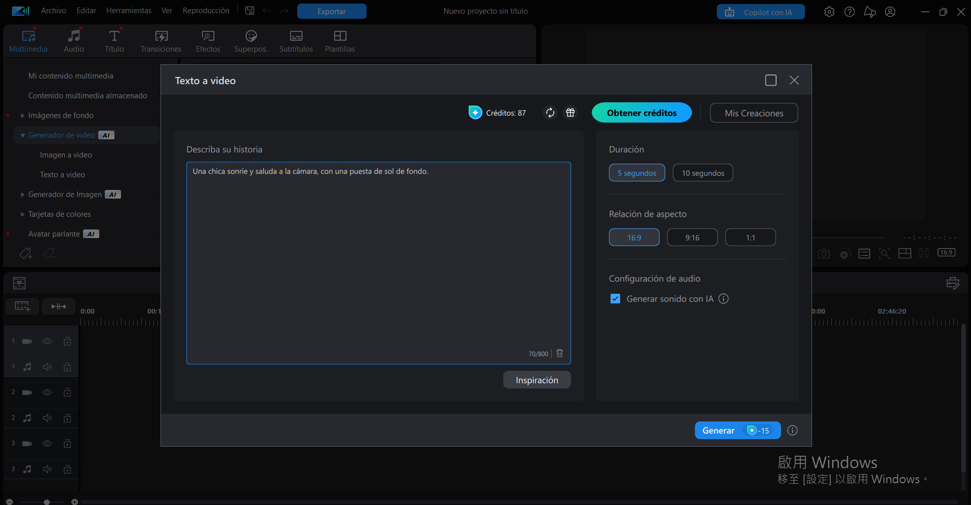 Crea un video con IA a partir de texto