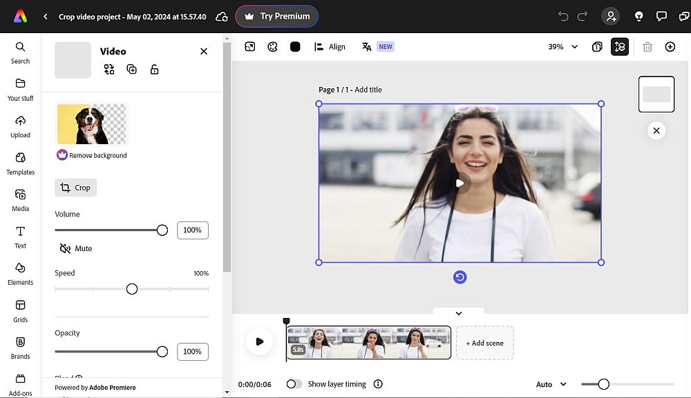 Adobe Express Videobearbeitung im Browser