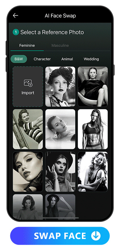 swap face photo refereneces