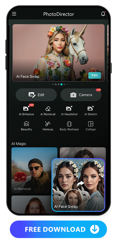 launcher of the best face swap app and highlight AI Face Swap feature