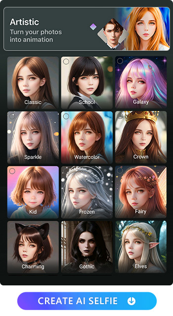 Delve into the various categories in PhotoDirector's AI Avatar feature and choose a style that reflects your unique personality. Discover a wide range of options and find the perfect aesthetic to make your AI-generated selfie truly one-of-a-kind. Let your individuality shine through as you select the style that resonates with you the most. Create a personalized and exceptional AI selfie with PhotoDirector's AI Avatar feature.