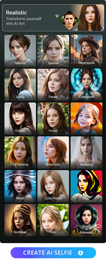 Delve into the various categories in PhotoDirector's AI Avatar feature and choose a style that reflects your unique personality. Discover a wide range of options and find the perfect aesthetic to make your AI-generated selfie truly one-of-a-kind. Let your individuality shine through as you select the style that resonates with you the most. Create a personalized and exceptional AI selfie with PhotoDirector's AI Avatar feature.