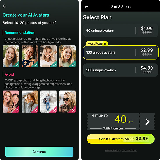 Import your photos into PhotoDirector after selecting your preferred style. Choose from existing selfies in your gallery or capture new ones directly within the app. For optimal AI selfies, we recommend uploading 10 to 20 close-up portrait photos with diverse backgrounds. PhotoDirector's advanced AI algorithms will analyze your photos and seamlessly apply the selected style, resulting in stunning AI-generated selfies that will amaze your friends. Get ready to showcase your creativity and capture breathtaking AI selfies with PhotoDirector.