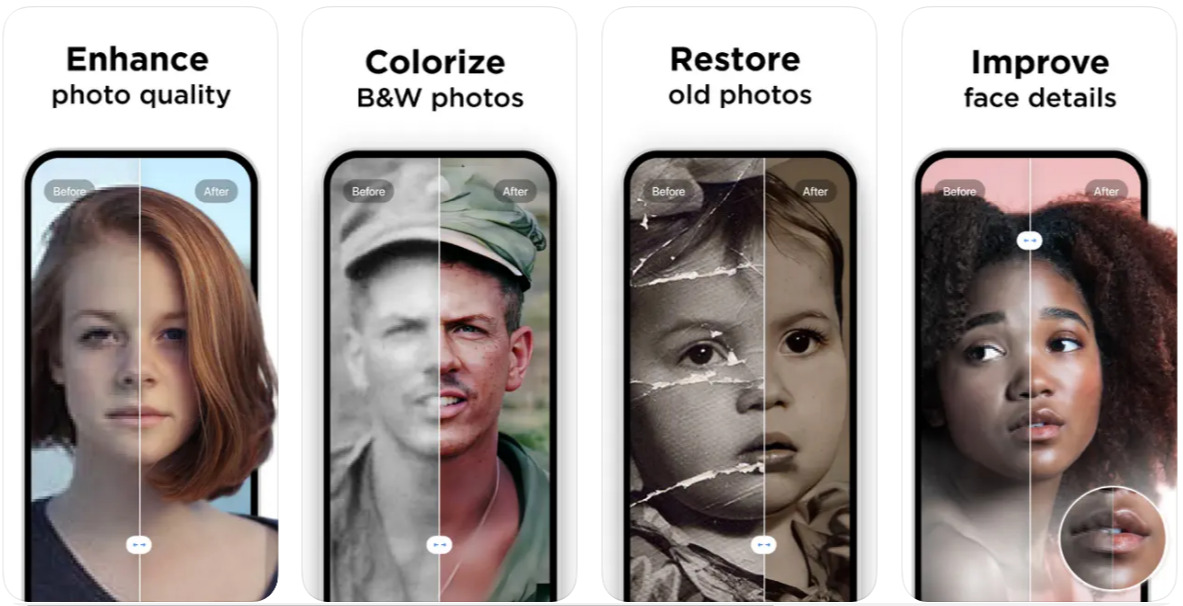 Pixelup can enhance photo quality, colorize B&W photos, Restore old photos and improve face details.