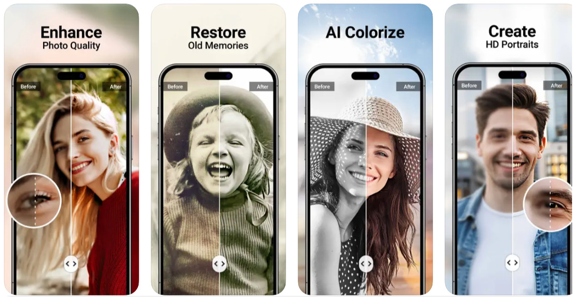 YouCam Enhance AI-powered tools let you deblur, denoise, remove objects.
