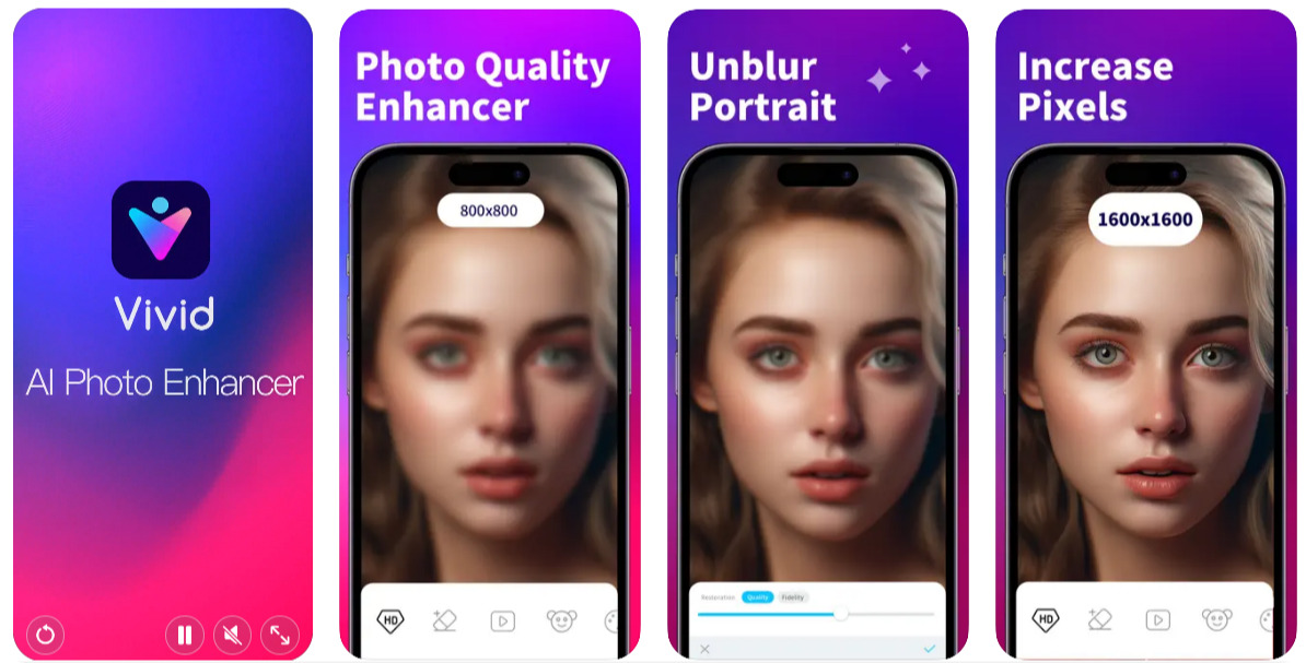 Vivid enhance your photos.
