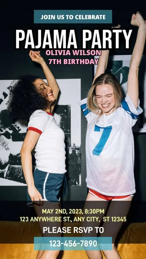 Meilleurs modèles d'invitation soirée Pyjama