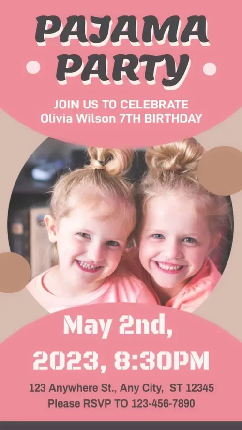 Meilleurs modèles d'invitation soirée Pyjama