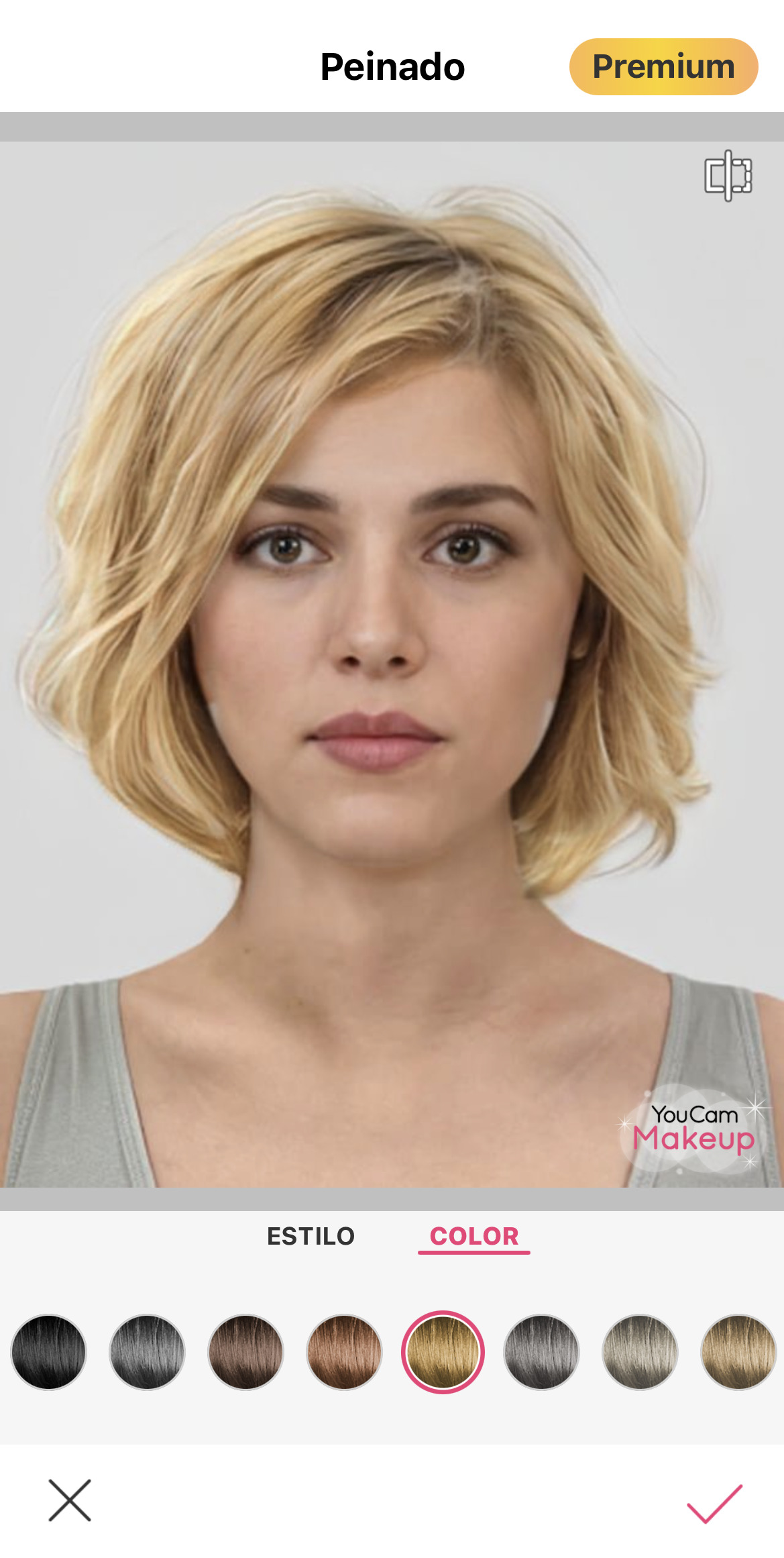 YouCam Makeup - Simulador de pelo optimizado para selfies
