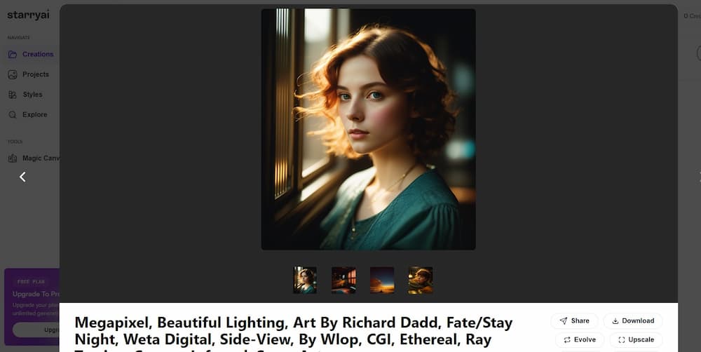 Starry AI - Digitale Kunst mit KI erstellen