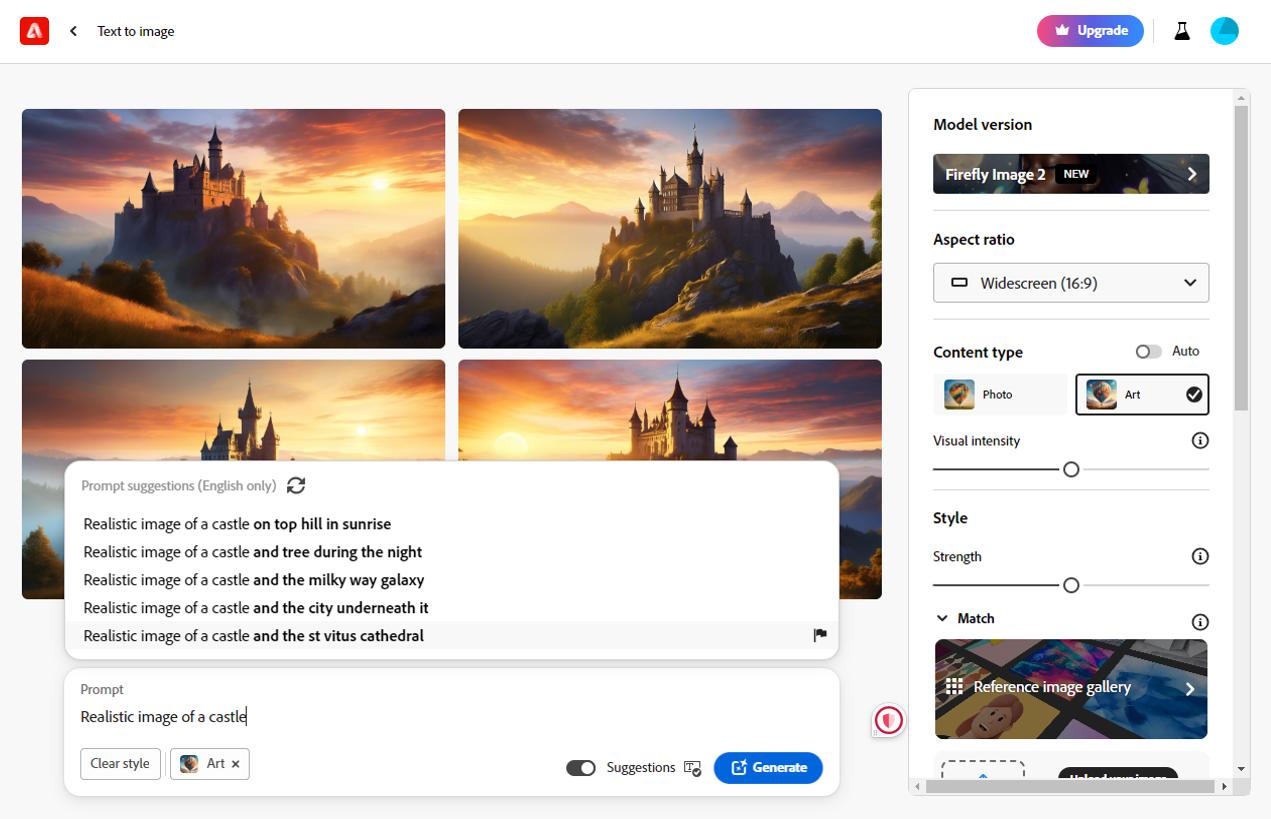 Adobe Firefly - Top 5 générateur images IA