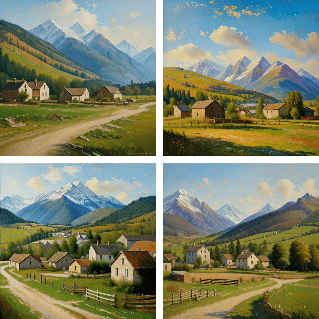 Démonstration style d'images IA Peinture