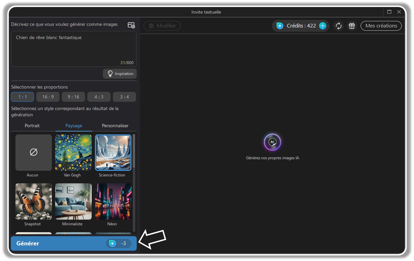 Tutoriel PC - Générer une image IA - Etape 3