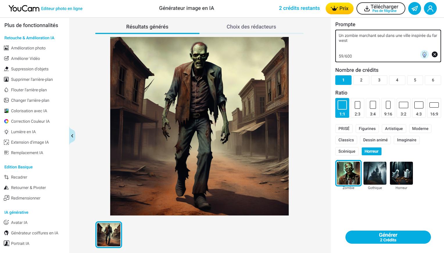 YouCam Online - Top 24 générateur image IA