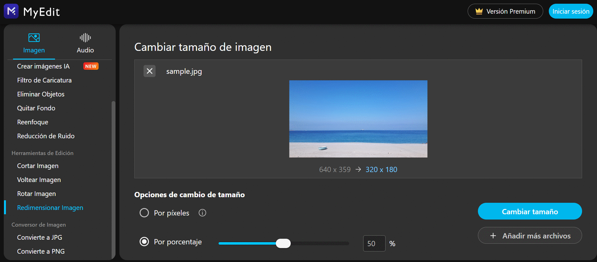 MyEdit.Online Interface