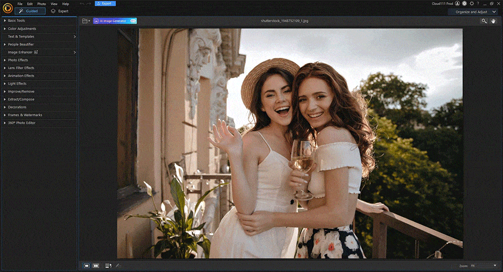 PhotoDirector Interface