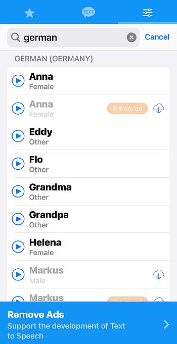 Vorlese-App Text to Speech!