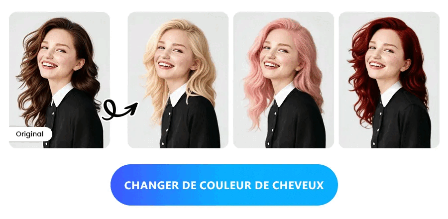 Changer la couleur de cheveux avec une application IA