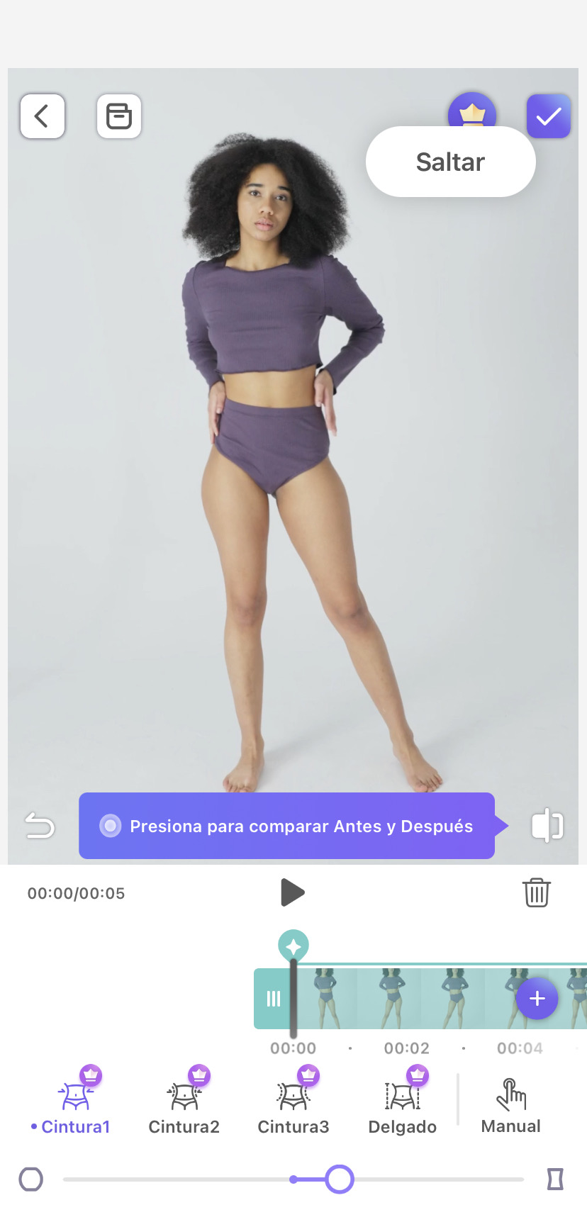 PrettyUp - La mejor para editar tu cuerpo en videos