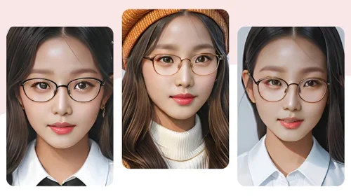 超顯瘦眼鏡x臉型挑選攻略，用眼鏡試戴線上工具一鍵試戴眼鏡、耳環、項鍊