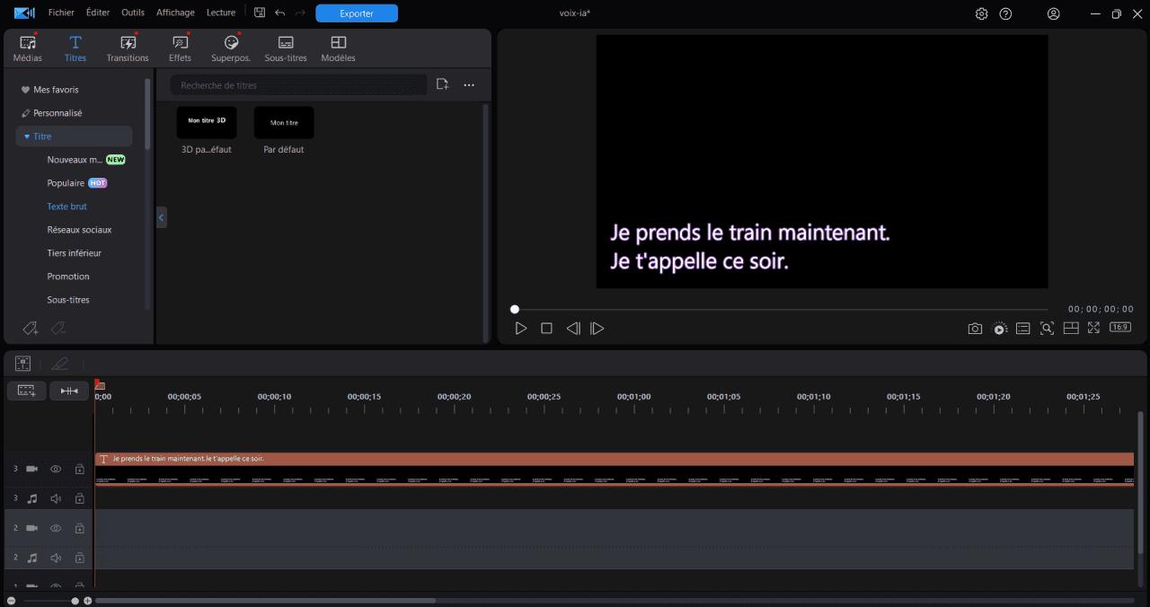 générer une voix depuis un texte sur le logiciel powerdirector
