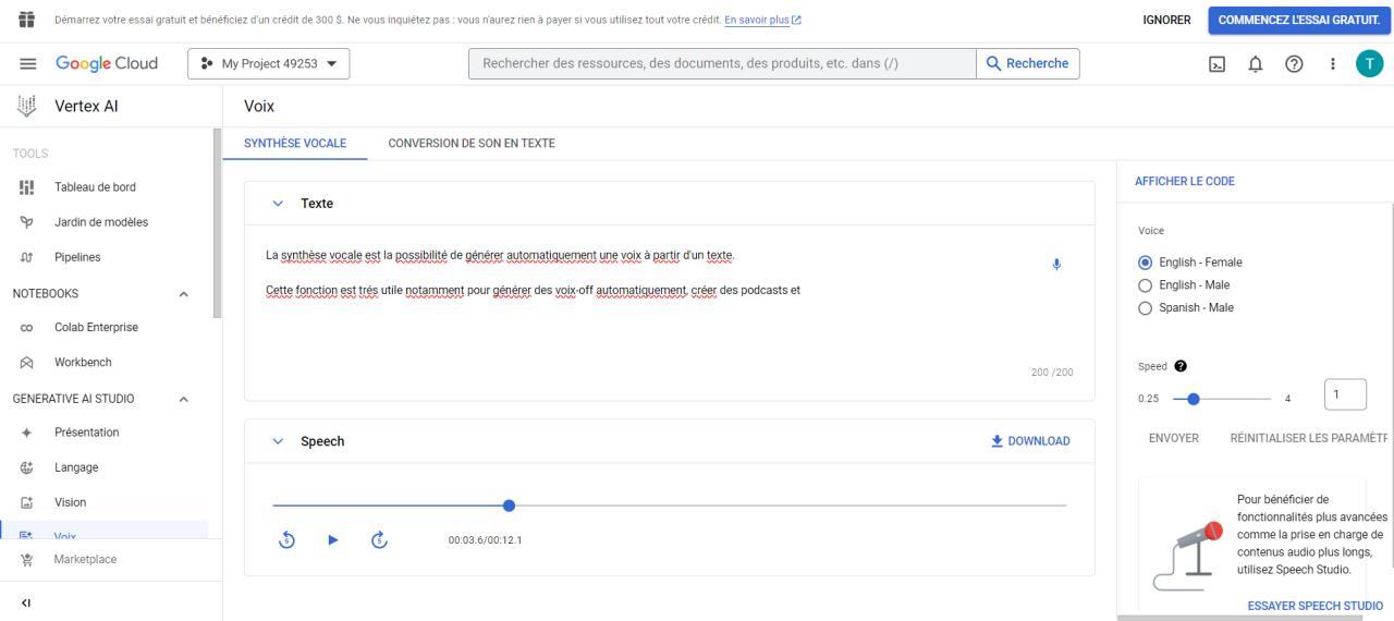 Google Text-to-Speech