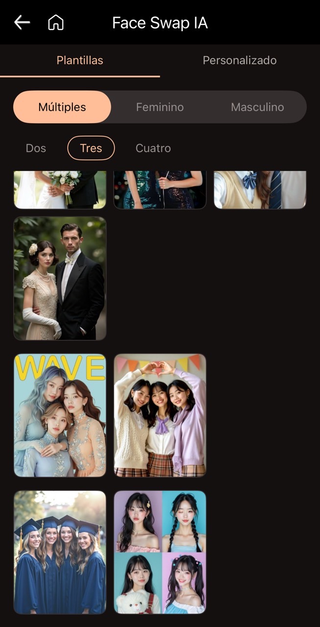 PhotoDirector cambiar caras en fotos