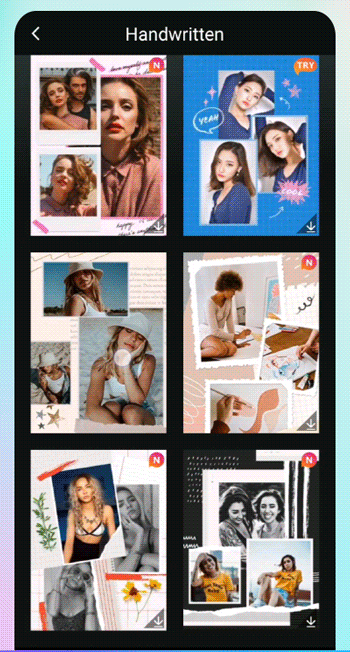 Combiner des photos : sélectionnez les photos que vous souhaitez combiner. Réorganisez l'ordre des photos en appuyant dessus et en les faisant glisser vers vos positions préférées.