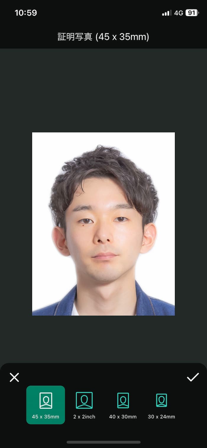 PhotoDirector で証明写真7