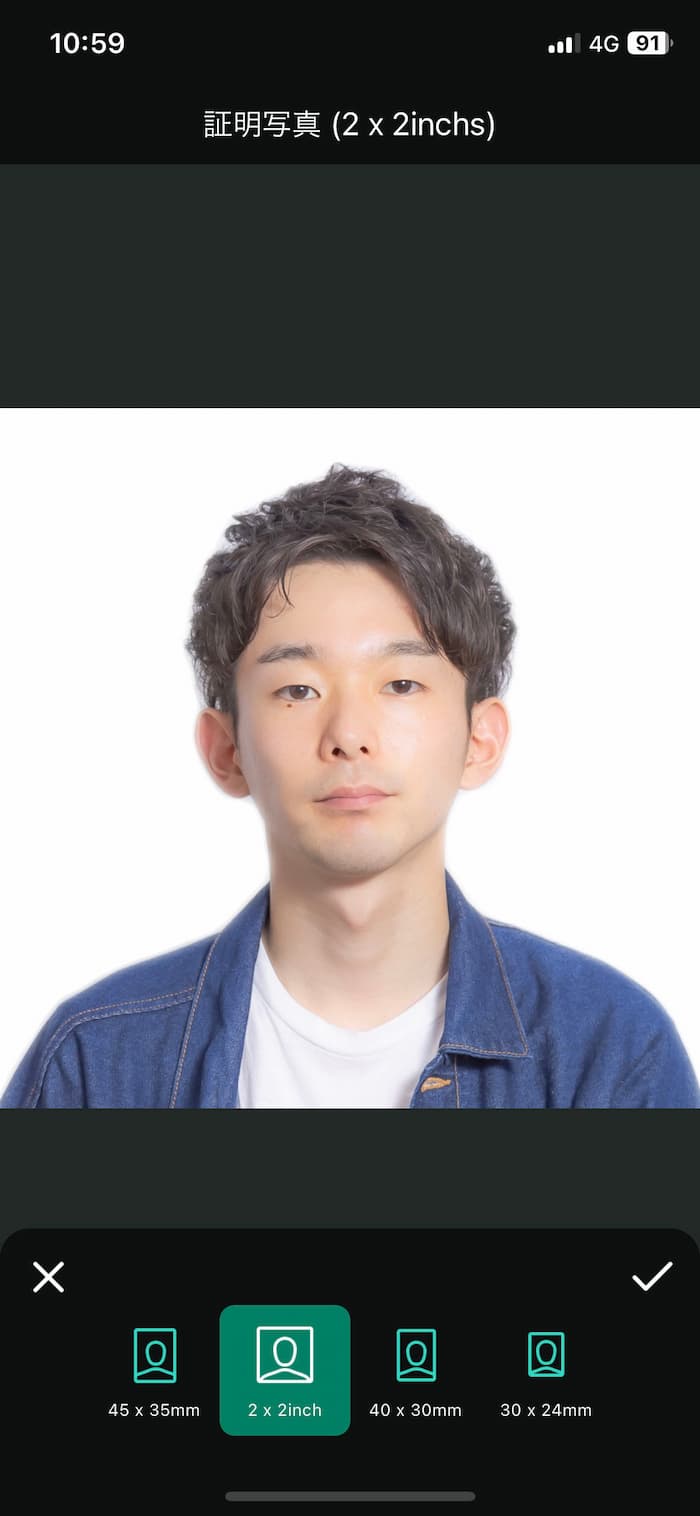 PhotoDirector で証明写真8