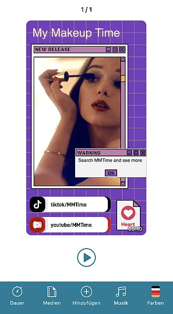TikTok Vorlagen anpassen