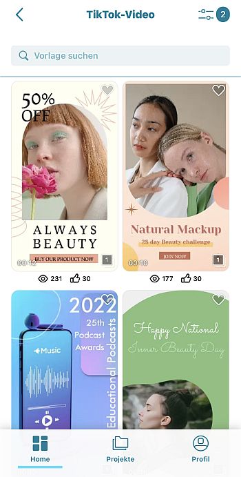 Promeo - Video App mit TikTok Vorlagen