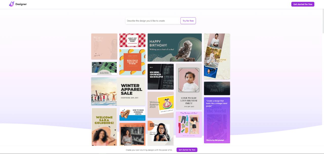 Microsoft Designer Interface