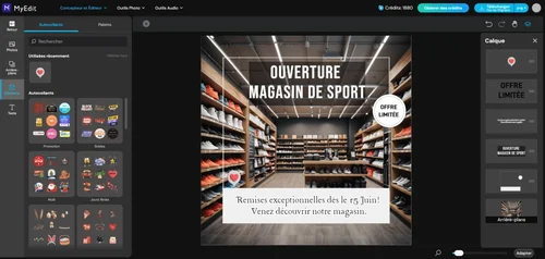 Créer un design avec MyEdit en ligne