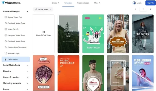 Vistacreate Interface