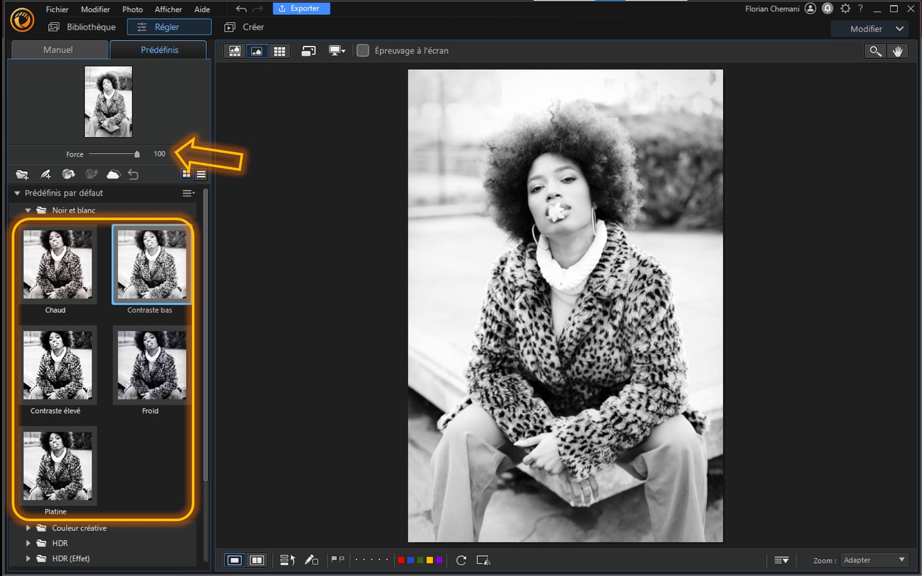 Etape 3 - Mettre une photo en noir et blanc sur PC