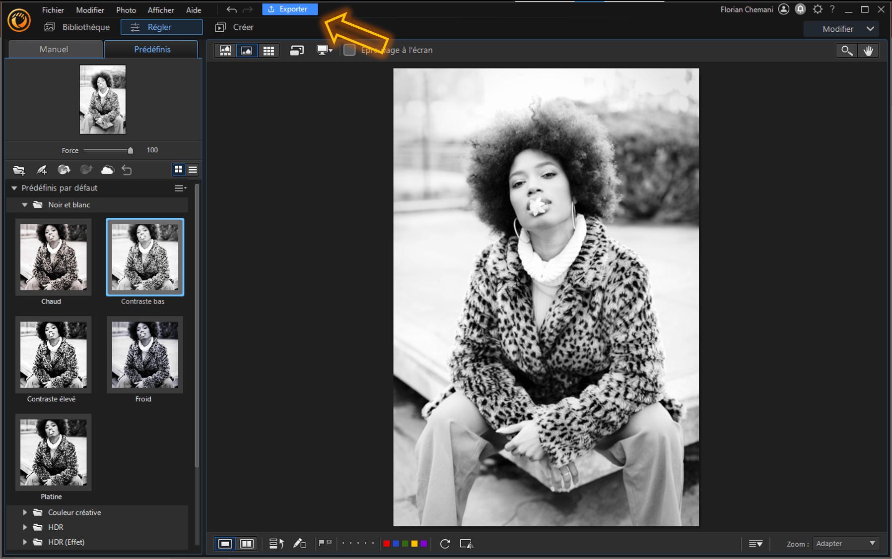 Etape 4 - Mettre une photo en noir et blanc sur PC