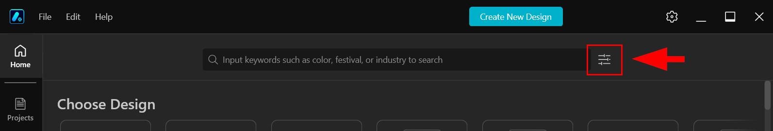 Use filters to find a gym template