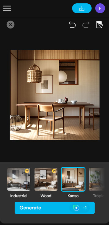 MyEdit - How to AI Interior Design with an online App - Step 3