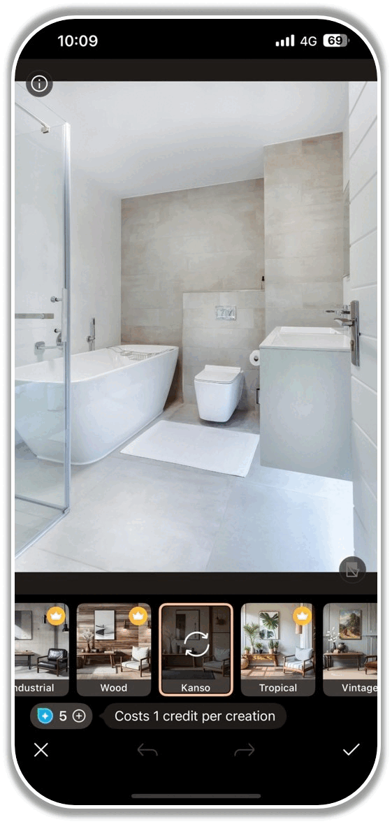 PhotoDirector - 2nd best AI Interior Design App