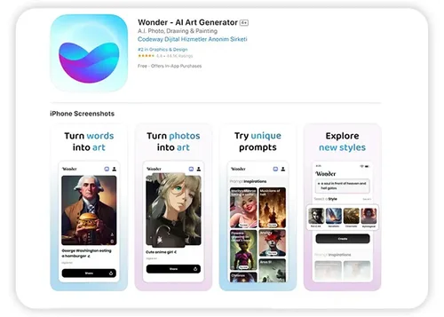 the App Store listing of Wonder