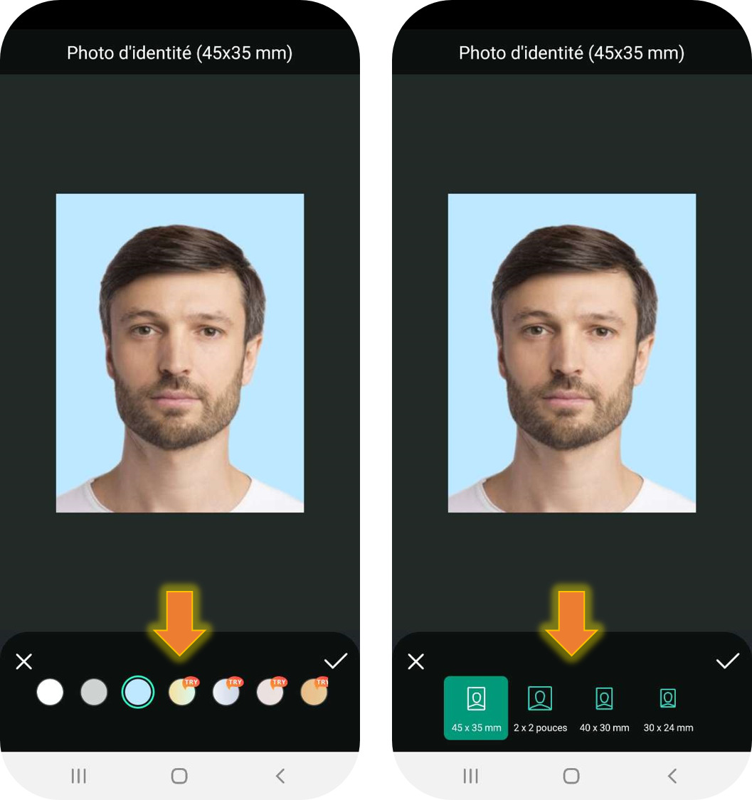 PhotoDirector - Appli photo d'identité - Etape 4