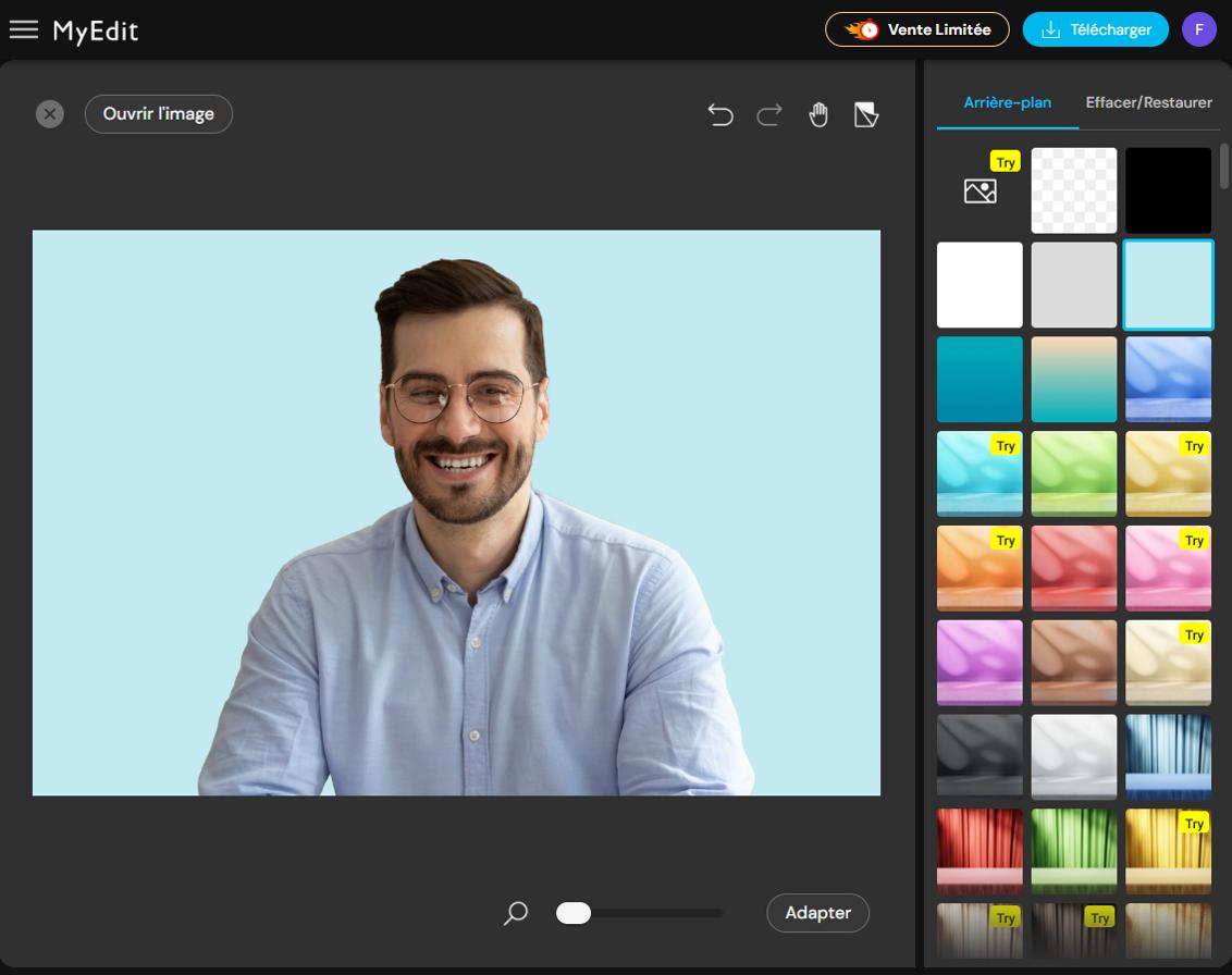 MyEdit - Pour créer une photo d'identité en ligne - 2ème meilleure appli photo d'identité