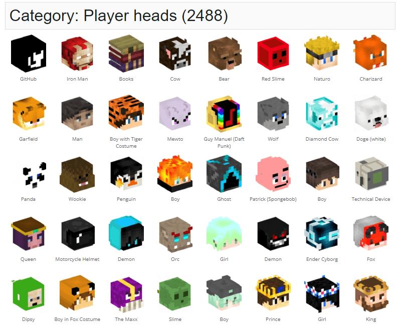 Minecraft Heads Generator