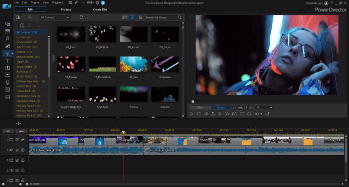 PowerDirector interface - logiciel de montage video intuitif