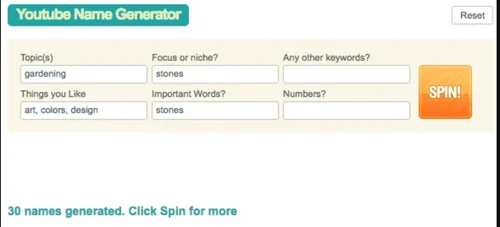 YouTube Name Generator