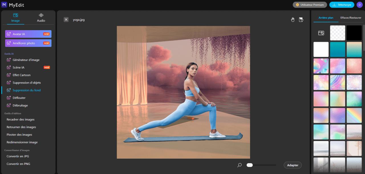 Détourer image en ligne avec MyEdit