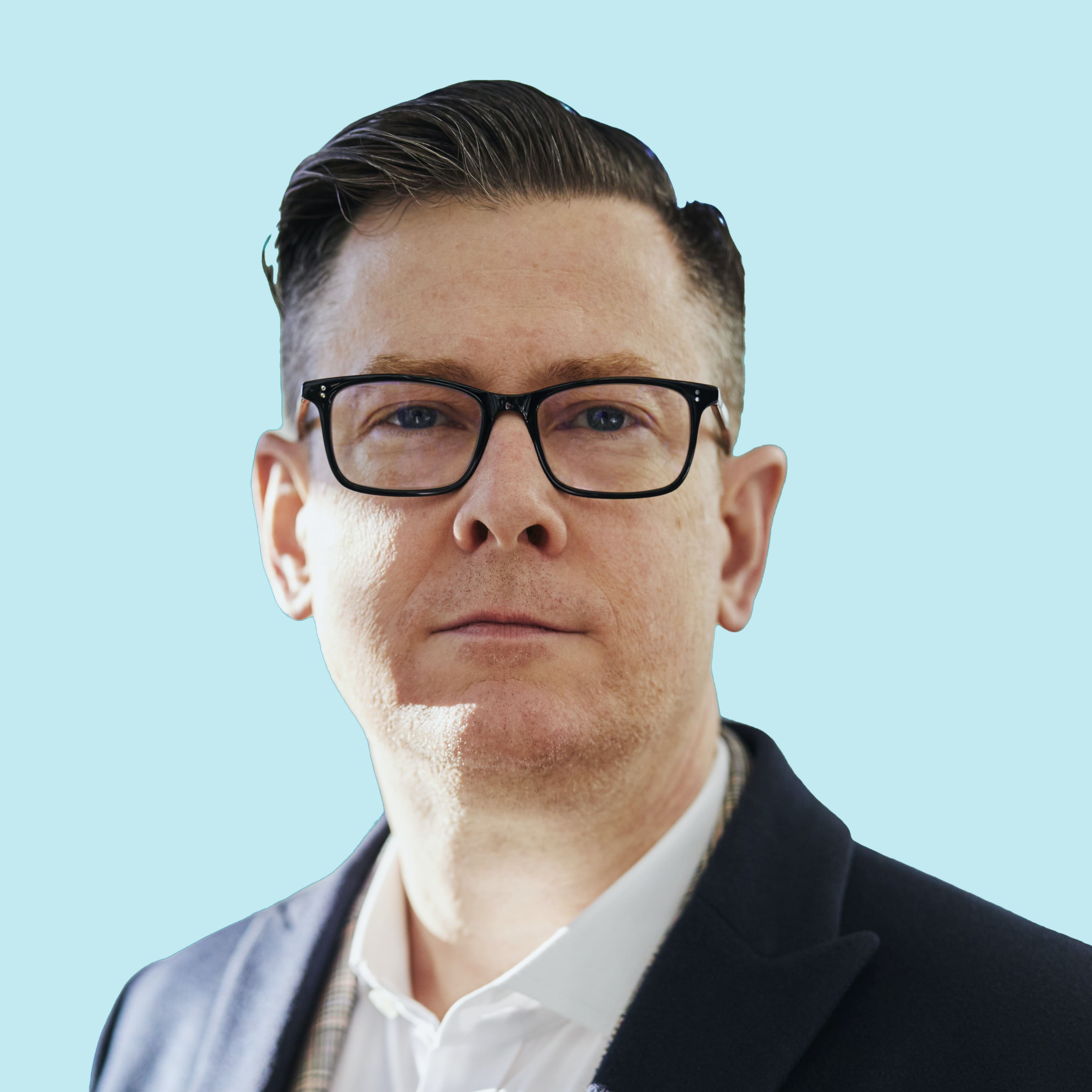 modele de fond photo d'identité couleur bleue