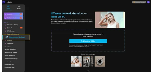 Détourer image en ligne avec MyEdit