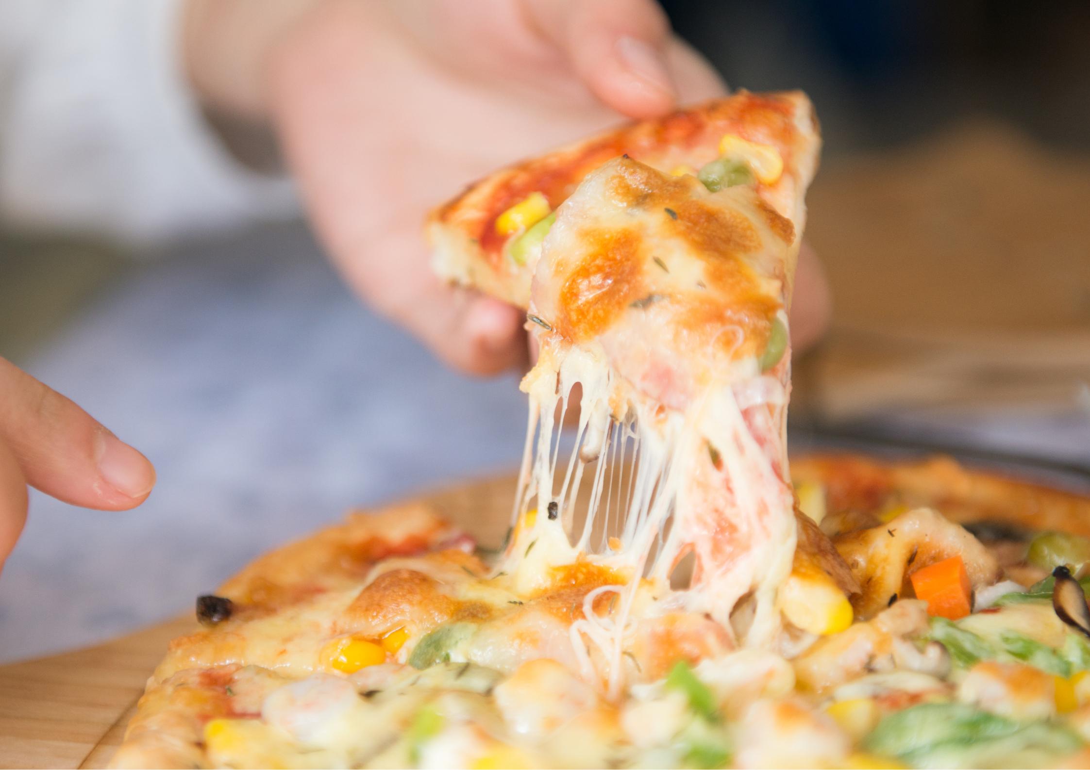 음식이 즐기고 있음을 보여줍니다.